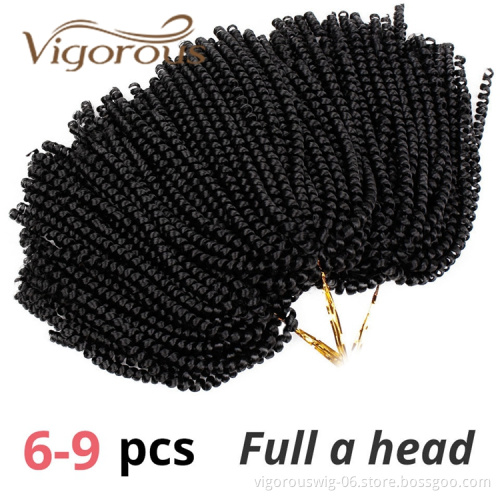 Vigorous Synthetic Crochet Braids Hair For Passion Twist Pre-Looped Fluffy Black Color Water Wave Pre-Twisted For Black Woman
